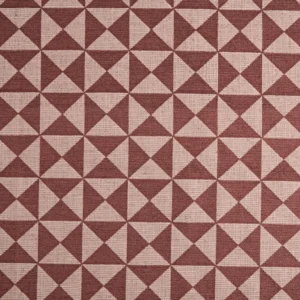 Zarela Fabric from Kai Isara collection - red geometric velvet-chenille
