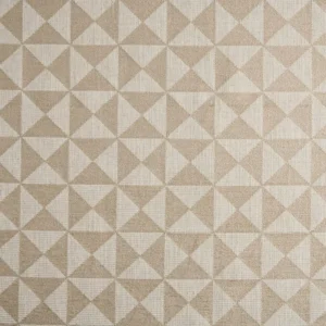 Zarela Fabric from Kai Isara collection - neutral geometric velvet-chenille