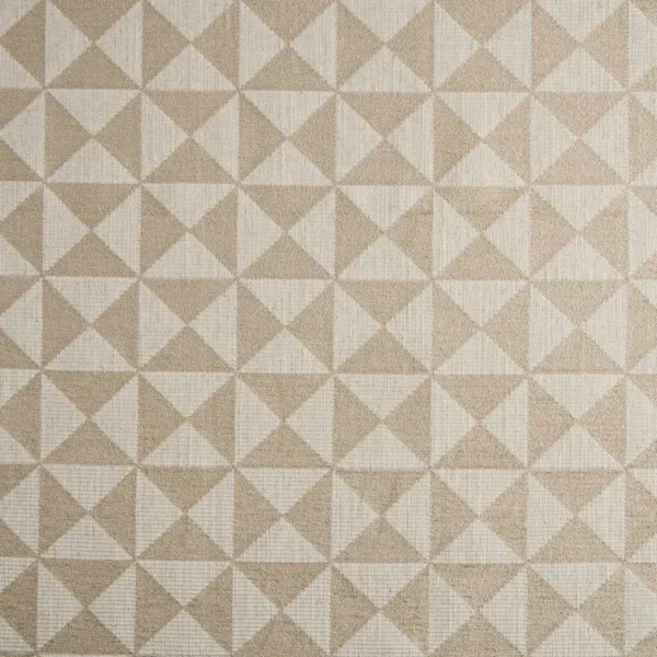 Zarela Fabric - Sand by Zarela Fabric from Kai Isara collection - neutral geometric velvet-chenille
