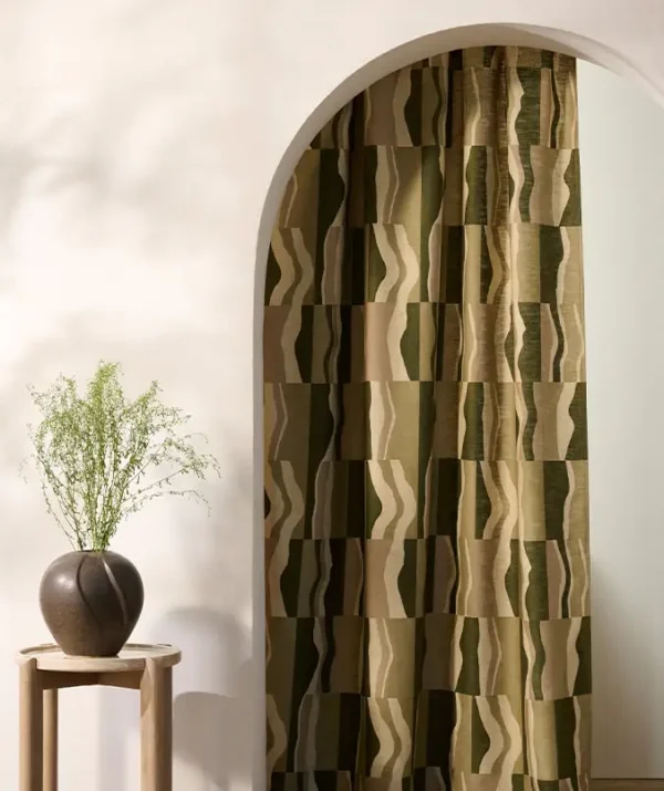 Pedrara Fabric - Moss by Pedrara Fabric from Kai Isara collection - brown misc printed
