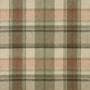 Walsh Fabric from Abraham Moon & Sons Heritage II collection - green checked woolen