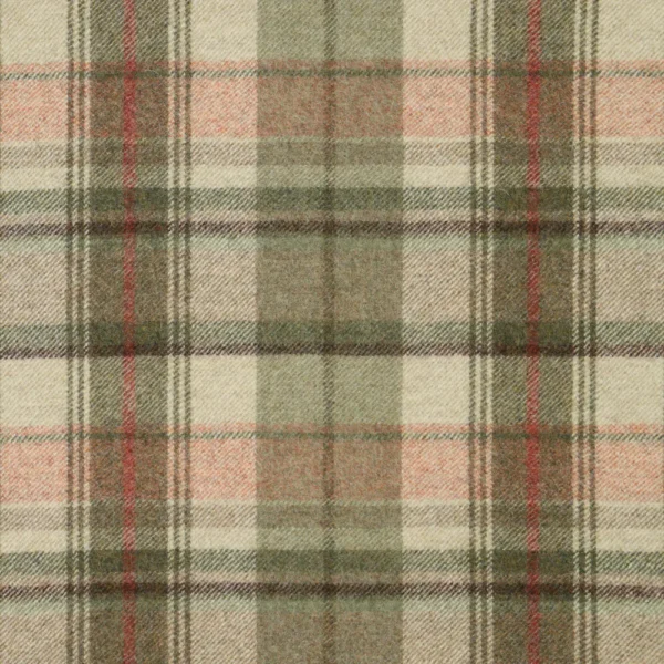 Walsh Fabric from Abraham Moon & Sons Heritage II collection - green checked woolen