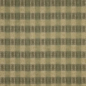 Oakes Fabric from Abraham Moon & Sons Heritage II collection - green checked woolen