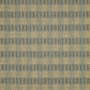 Oakes Fabric from Abraham Moon & Sons Heritage II collection - blue checked woolen