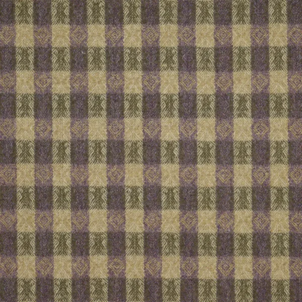 Oakes Fabric from Abraham Moon & Sons Heritage II collection - purple checked woolen