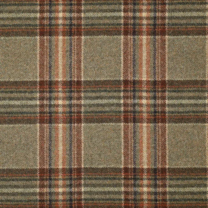 Coates Fabric - Sage / Red swatch