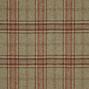 Smyth Fabric from Abraham Moon & Sons Heritage II collection - green checked woolen