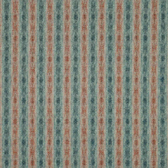 Netherfield Fabric - Aqua /  Rust – Aqua / Rust swatch