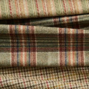 Coates Fabric from Abraham Moon & Sons Heritage II collection - red checked woolen