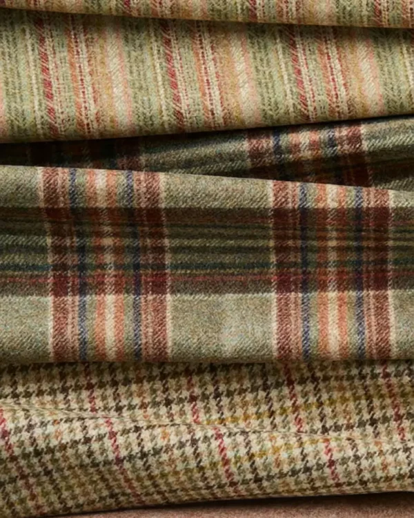 Coates Fabric - Lavender by Coates Fabric from Abraham Moon & Sons Heritage II collection - red checked woolen