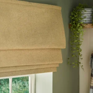 Earth Fabric from Abraham Moon & Sons Heritage II collection - yellow plain woolen