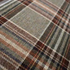 Coates Fabric from Abraham Moon & Sons Heritage II collection - red checked woolen