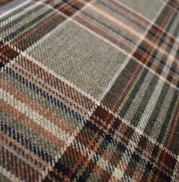 Coates Fabric - Lavender by Coates Fabric from Abraham Moon & Sons Heritage II collection - red checked woolen