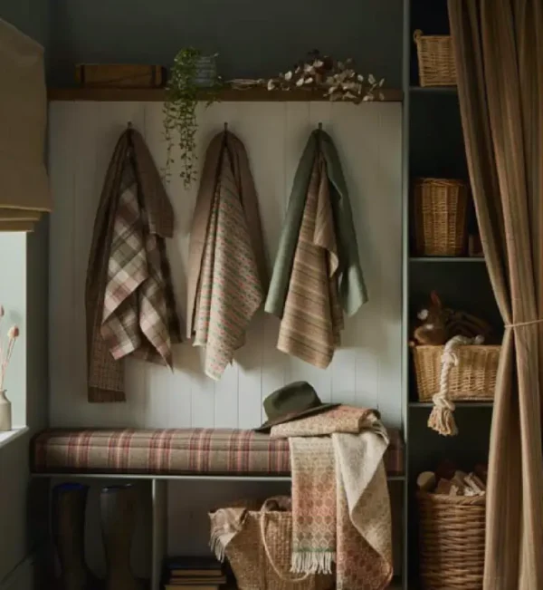 Smyth Fabric from Abraham Moon & Sons Heritage II collection - green checked woolen