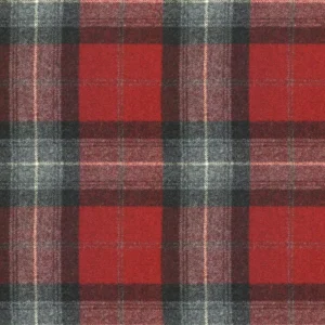 Skye Fabric from Abraham Moon & Sons Plaids & Tartans collection - red checked woolen