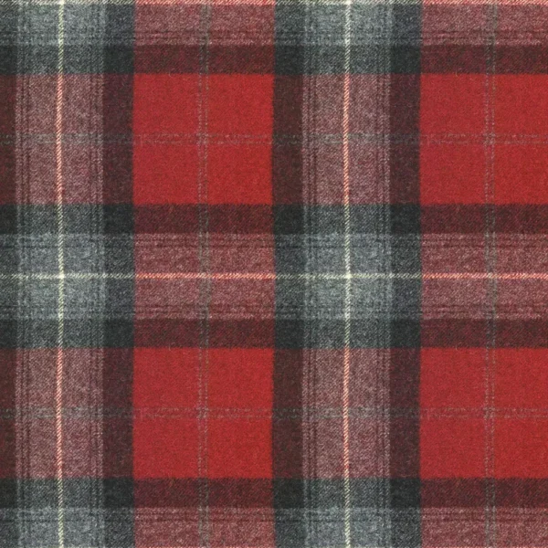 Skye Fabric - Red by Skye Fabric from Abraham Moon & Sons Plaids & Tartans collection - red checked woolen