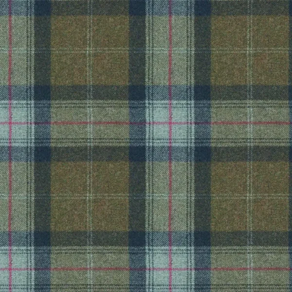 Skye Fabric from Abraham Moon & Sons Plaids & Tartans collection - blue checked woolen