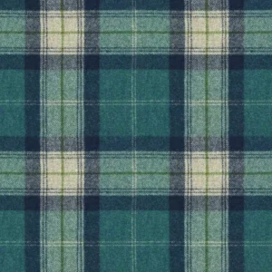 Skye Fabric from Abraham Moon & Sons Plaids & Tartans collection - blue checked woolen