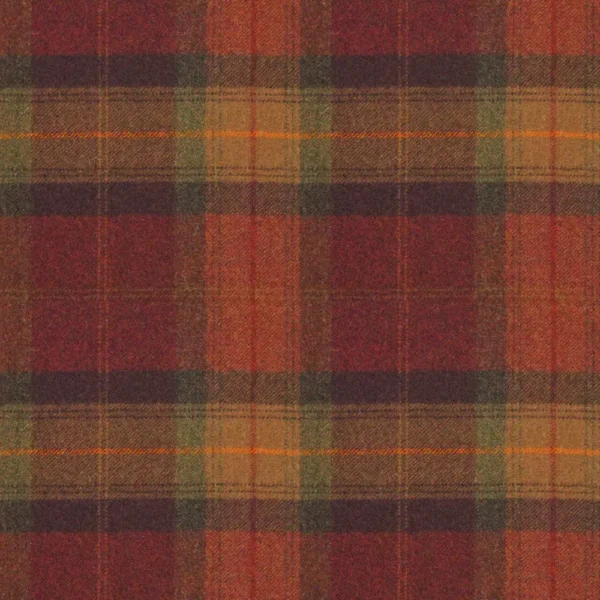 Skye Fabric - Tourmaline by Skye Fabric from Abraham Moon & Sons Plaids & Tartans collection - orange checked woolen