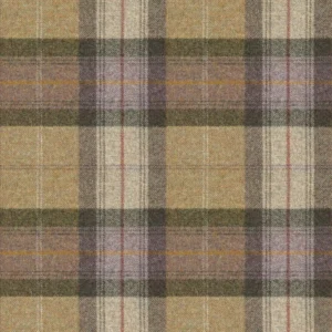 Skye Fabric from Abraham Moon & Sons Plaids & Tartans collection - brown checked woolen