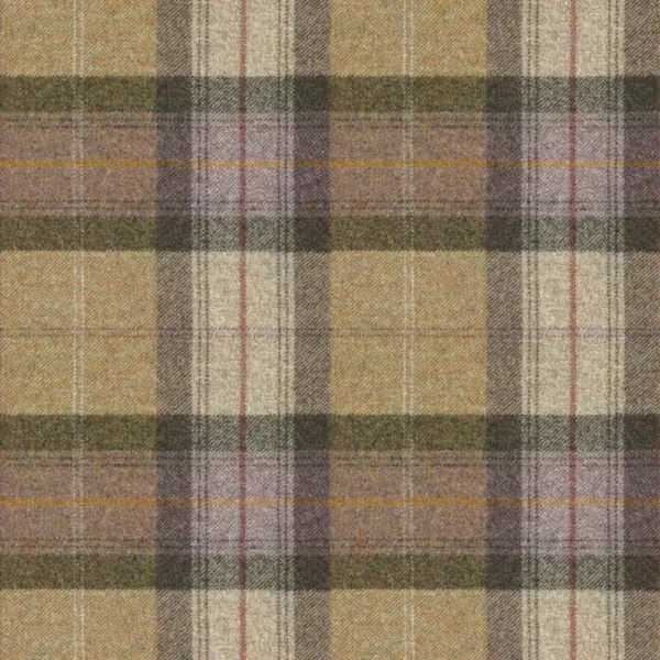 Skye Fabric from Abraham Moon & Sons Plaids & Tartans collection - brown checked woolen