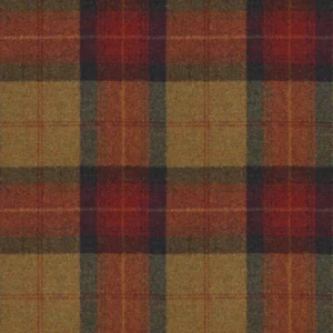 Skye Fabric from Abraham Moon & Sons Plaids & Tartans collection - red checked woolen