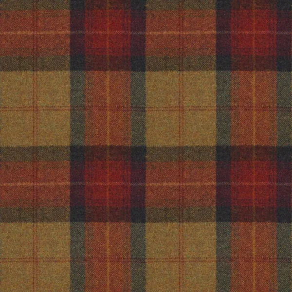 Skye Fabric - Claret by Skye Fabric from Abraham Moon & Sons Plaids & Tartans collection - red checked woolen