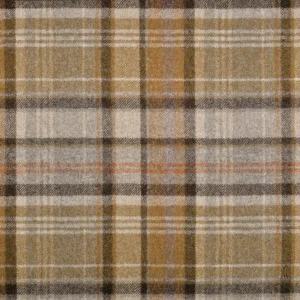 Autumn Fabric from Abraham Moon & Sons Plaids & Tartans collection - brown checked woolen