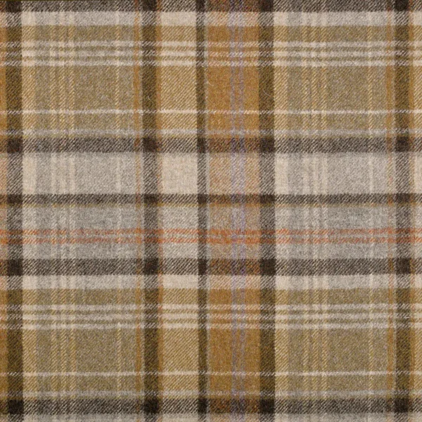 Autumn Fabric - Camel by Autumn Fabric from Abraham Moon & Sons Plaids & Tartans collection - brown checked woolen