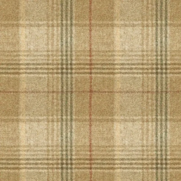 Huntingtower Fabric from Abraham Moon & Sons Plaids & Tartans collection - yellow checked woolen