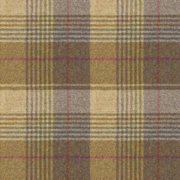 Huntingtower Fabric - Grape by Huntingtower Fabric from Abraham Moon & Sons Plaids & Tartans collection - black-grey checked woolen