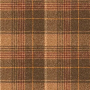 Huntingtower Fabric from Abraham Moon & Sons Plaids & Tartans collection - orange checked woolen