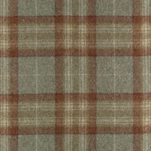 Threshfield Fabric from Abraham Moon & Sons Plaids & Tartans collection - brown checked woolen