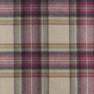 Conistone Fabric from Abraham Moon & Sons Plaids & Tartans collection - purple checked woolen