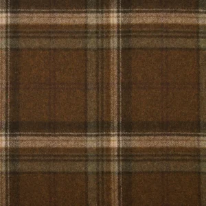 Holmes Fabric from Abraham Moon & Sons Plaids & Tartans collection - brown checked woolen