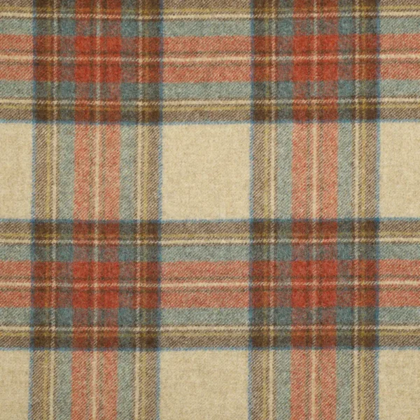 Antique Fabric - Dress Stewart by Antique Fabric from Abraham Moon & Sons Plaids & Tartans collection - blue checked woolen