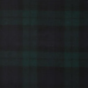 Blackwatch Fabric from Abraham Moon & Sons Plaids & Tartans collection - black-grey checked woolen