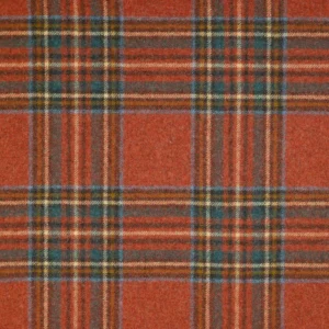 Antique Fabric from Abraham Moon & Sons Plaids & Tartans collection - orange checked woolen