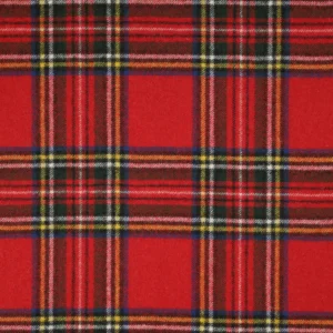Royal Stewart Fabric from Abraham Moon & Sons Plaids & Tartans collection - red checked woolen