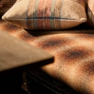 Ombre Fabric from Abraham Moon & Sons Plaids & Tartans collection - blue contemporary woolen
