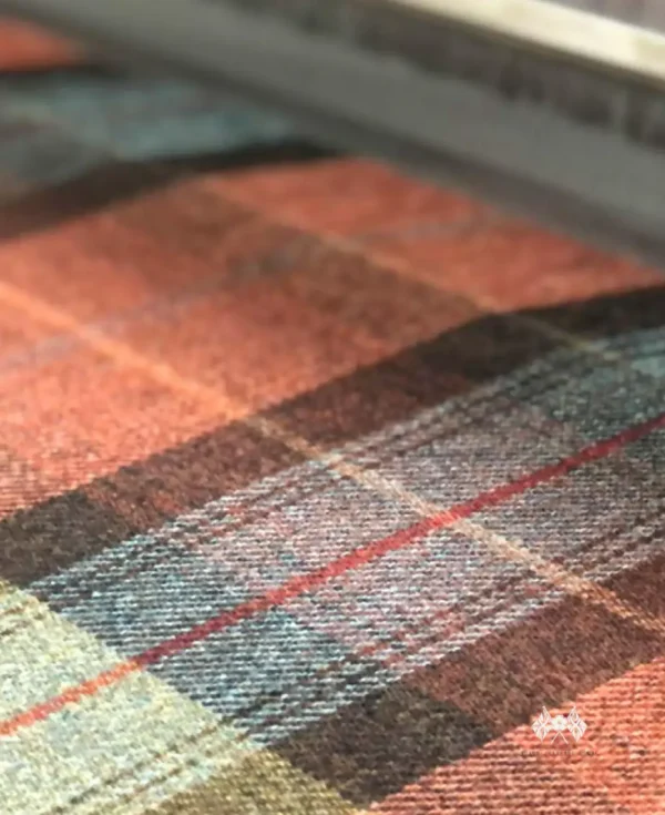 Skye Fabric - Jade by Skye Fabric from Abraham Moon & Sons Plaids & Tartans collection - purple checked woolen