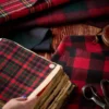 Rob Roy Fabric from Abraham Moon & Sons Plaids & Tartans collection - brown checked woolen