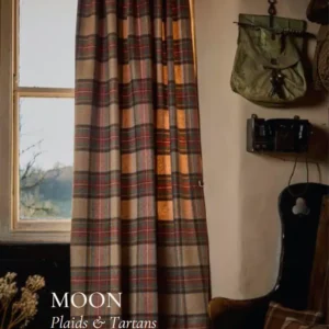 Royal Stewart Fabric from Abraham Moon & Sons Plaids & Tartans collection - red checked woolen