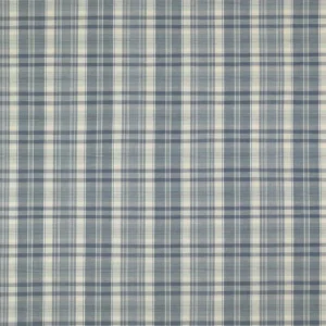 Venice Beach Madras Fabric from Ralph Lauren Medow Lane collection - blue striped cotton
