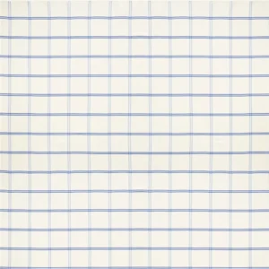 Mill House Tattersall Fabric from Ralph Lauren Medow Lane collection - blue checked cotton