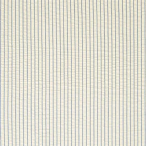 Summertime Seersucker Fabric from Ralph Lauren Medow Lane collection - blue striped cotton