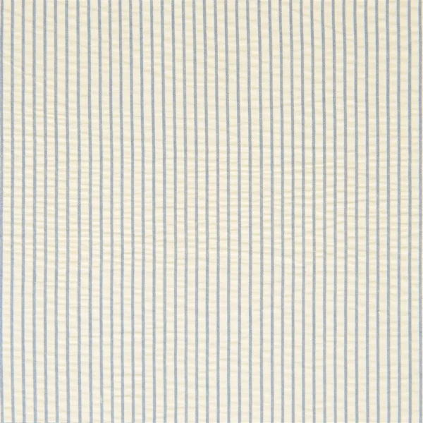 Summertime Seersucker Fabric - Blue by Summertime Seersucker Fabric from Ralph Lauren Medow Lane collection - blue striped cotton