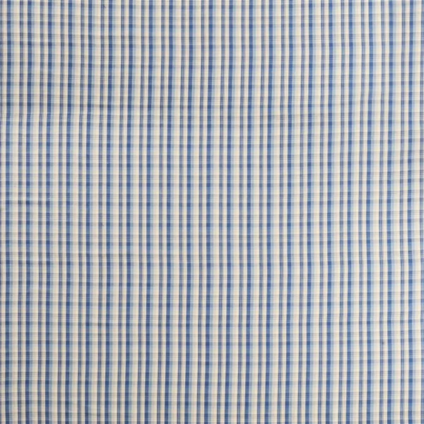 Summer Plaid Fabric - Blue by Summer Plaid Fabric from Ralph Lauren Medow Lane collection - blue checked cotton