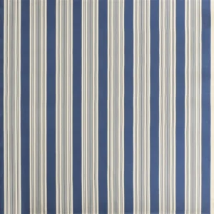 By-The-Way Stripe Fabric from Ralph Lauren Medow Lane collection - blue striped cotton