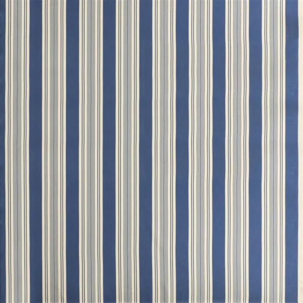 By-The-Way Stripe Fabric from Ralph Lauren Medow Lane collection - blue striped cotton